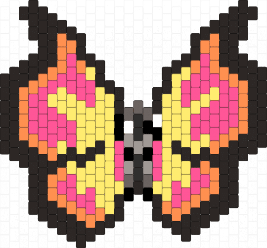Sun pattern vivillon - butterfly,animal,orange,pink,yellow