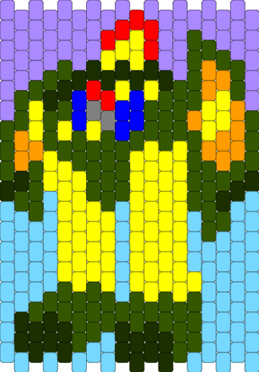 Cosms - gold, light blue, pink, yellow