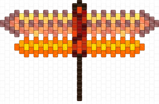 Fire Dragonfly - brown,orange