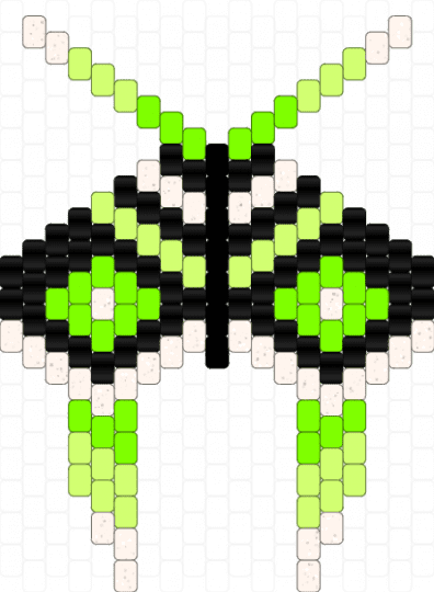 Radioactive Moth - yellow,green