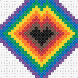 gay heart - gay,heart,rainbow,pride,trippy,yellow,blue