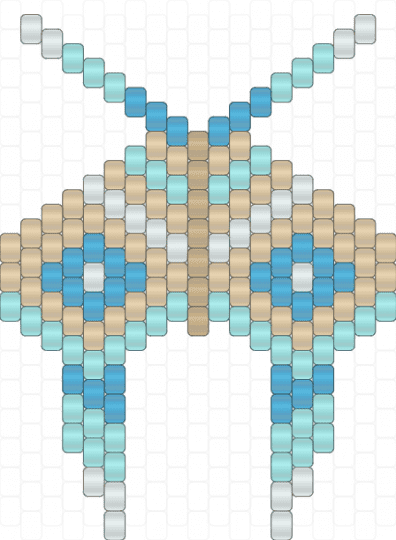 Snow Moth - light blue,beige
