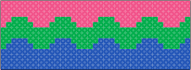 poly wave - polysexual,pride,wave,zig zag,pink,green,blue