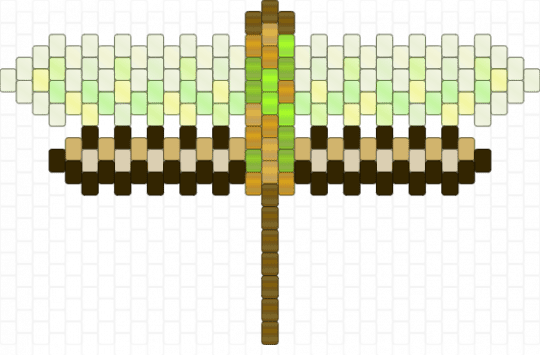 Dragonfly 2 - yellow,green,brown