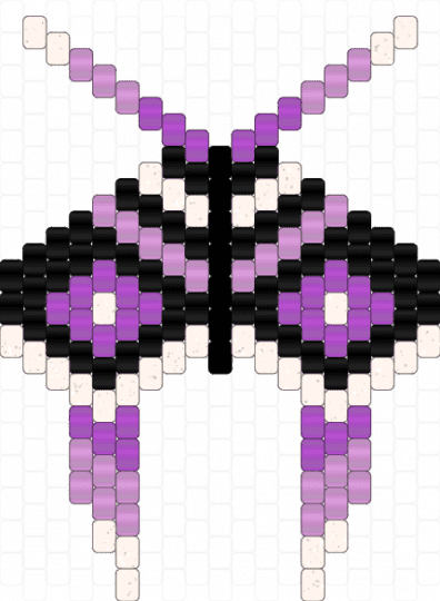 Moth - white,pink