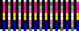 My flags - pansexual,demigirl,pride,vertical,stripes,cuff,pink,yellow,blue,black