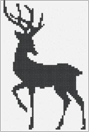 Deer 2 - deer,silhouette,animal,antlers,black