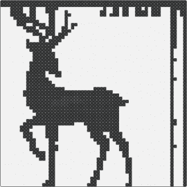 Deer - deer,silhouette,animal,antlers,buck,black