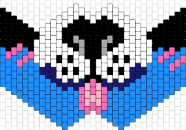 Fursona Mask (OC) - fursona,furry,community,mask,tongue,mouth,blue,white,black,pink