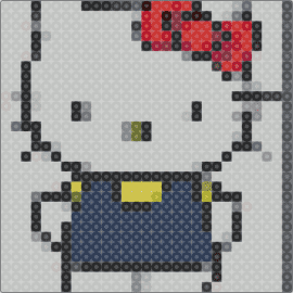 Hello kitty - hello kitty,sanrio,character,panel,gray,blue,red