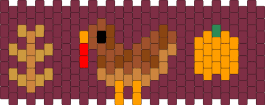 Thanksgiving cuff - brown