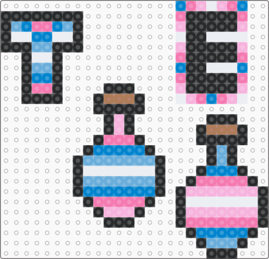 Trans-masc potion and T, Trans-femme potion and E - blue,pink