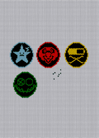 Jet symbol - white,light blue,red