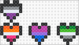 Random pride hearts - black,pink,green,colorful,pride
