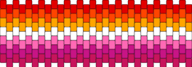 Lesbian flag - lesbian,pride,cuff,gradient,orange,pink