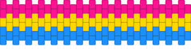 Pan flag (multi stitch) - yellow,pink,light blue