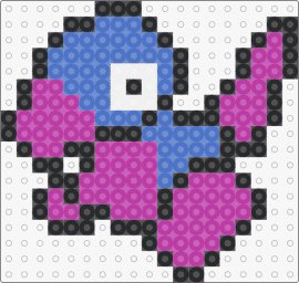 Shiny Porygon - porygon,pokemon,character,gaming,blue,purple