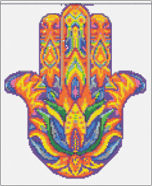 Manio - psychedelic,hand,trippy,colorful,spiritual,orange,blue