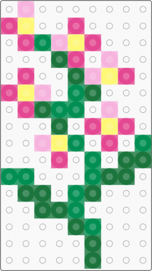 pink flowers - pink,green