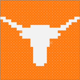 TX Longhorn - longhorn,texas,bull,silhouette,logo,white,orange