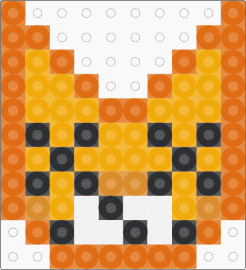 mini odette charm perler - orange