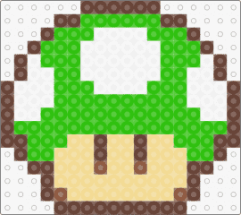 SuperMario_1-Up Mushroom - 1up,mushroom,mario,nintendo,video game,green,white,tan