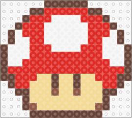 SuperMario_SuperMushroom - mushroom,mario,nintendo,video game,red,white,tan