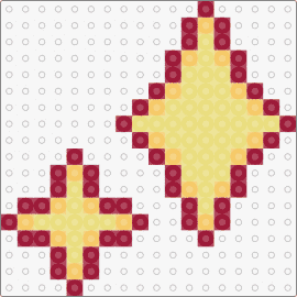 Random-Star-DoubleRed - stars,night,geometric,charm,yellow,red