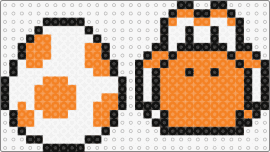 SuperMario-OrangeEgg&Yoshi - yoshi,egg,mario,nintendo,spots,character,video game,white,orange