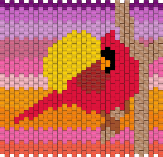small cardinal 2 - pink,red