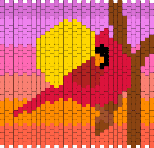 small cardinal - pink,red