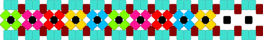 uhhh static miku cuff i’m too lazy to finish - light blue,red