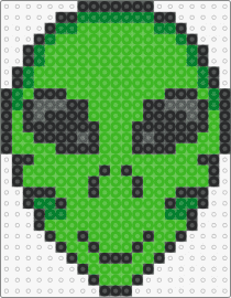 Alien - alien,extraterrestrial,head,smile,face,green,black