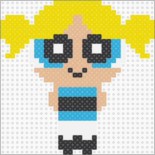 Bubbles (remake) - yellow,bubbles,the powerpuff girls,beadpattern,cartoon,character