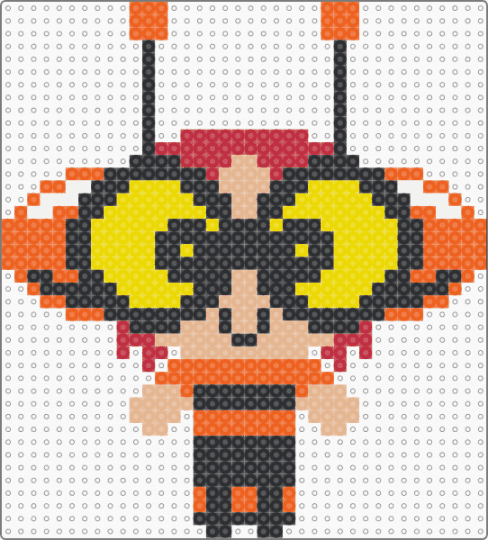 Beam - orange,yellow,beadpattern,beam,powerpuff girls,ppg bloodlines,powerpuff girls bloodlines,oc,the powerpuff girls