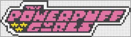 The Powerpuff Girls logo - pink,logo,beadpattern,thepowerpuffgirls,ppg,powerpuff girls