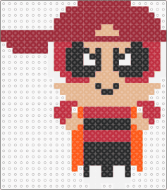 Brick - brick,powerpuff girls,cartoon,character,red,powerpuffgirls,rowdyruffboys,beadpattern,brickrrb