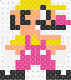 Wario - wario,mario,nintendo,villain,character,video game,pink,white,black