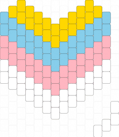 Little space/age regression heart - pink,light blue