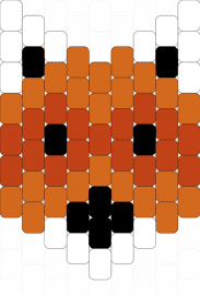 Red panda charm - orange,red