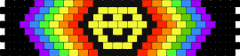 Glowing Smiley - smiley,trippy,rainbow,cuff,dark,yellow,black