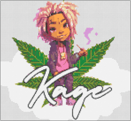 Kage avatar - kage,marijuana,pot,420,green,pink,white