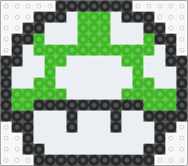 1-Up - 1up,mushroom,mario,nintendo,video game,white,green