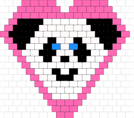 shy heart panda - panda,heart,bear,cute,love,animal,valentine,pink,white,black