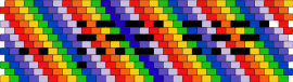Morse code ily - love,rainbow,stripes,cuff