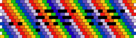 Morse code ily - love,rainbow,stripes,cuff