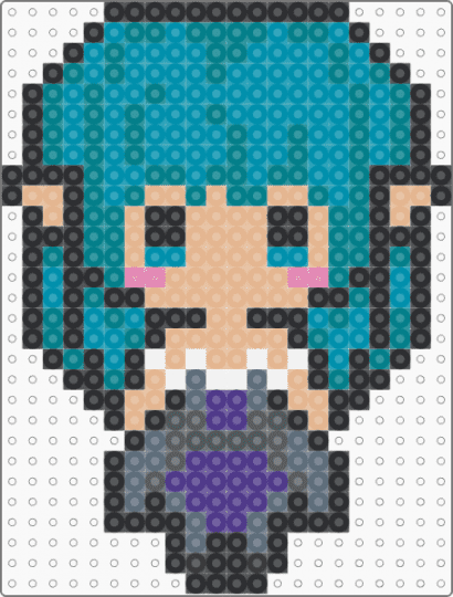 Mimi Perler Chibi - beige, teal