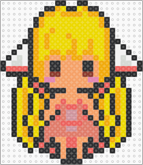 Chii - Chobits Anime - chi, chibi, chii, chobits, cute, elda, freya, orange, perler, yellow