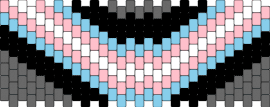 trans triangle, but less triangular - trans,pride,chevron,stripes,cuff,gray,black,light blue,pink