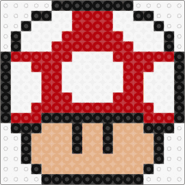 Mario mushroom - mushroom,mario,nintendo,video game,red,white,tan